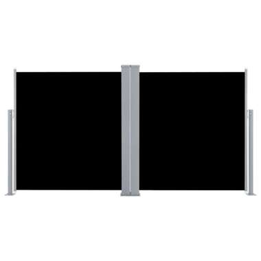   Zwijana markiza boczna, czarna, 120 x 600 cm