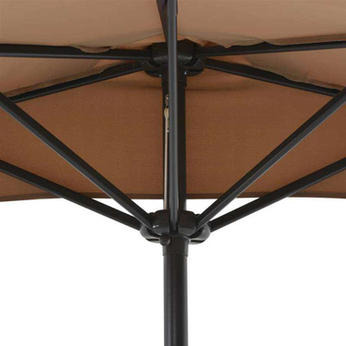   Półparasol balkonowy na słupku z aluminium, 270x135 cm, taupe