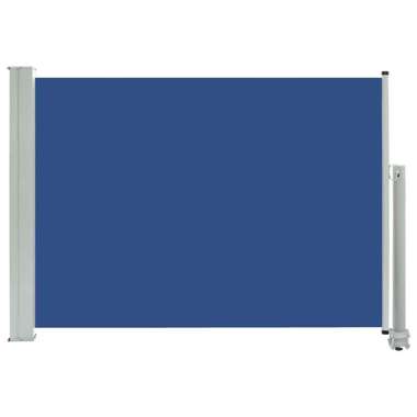   Wysuwana markiza boczna na taras, 80 x 300 cm, niebieska