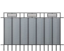 Ogrodzenie z wypełnieniem z technorattanu 200x120