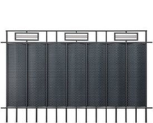 Ogrodzenie z wypełnieniem z technorattanu 200x120