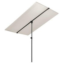 Parasol ogrodowy na słupku aluminiowym, 2x1,5 m, piaskowy