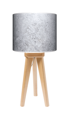 Lampa stołowa - trójnóg drewniana mała - Mróz