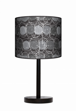 Lampa stołowa - nocna drewniana duża - Grey (szara)