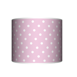 Abażur Walec - Kropki Sweet Pink (różowa)