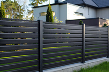 Przęsło ogrodzeniowe poziome 200x120 szare RAL7016 poziome