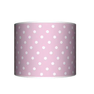 Abażur Walec - Kropki Sweet Pink (różowa)