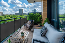 Osłona balkonowa technorattan h100 RX111 oczkowana