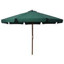 Parasol ogrodowy na drewnianym słupku, 330 cm, zielony