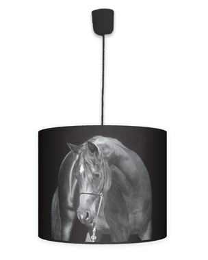 Lampa wisząca duża - Black horse (czarna)