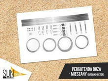 Duży zestaw montażowy do rolet rzymskich - do muru