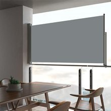 Wysuwana markiza boczna na taras, 80 x 300 cm, szara