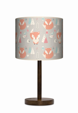 Lampa stołowa - nocna drewniana duża  - Liski