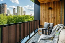 Osłona balkonowa na wymiar. Mata rattanowa dwustronna oczkowana miodowy RD13