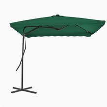 Parasol ogrodowy na słupku stalowym, 250 x 250 cm, zielony