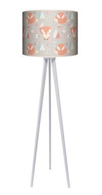 Lampa podłogowa - trójnóg drewniana duża - Liski