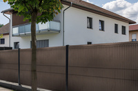 Listwy ogrodzeniowe pionowe szerokie 123 x 250 RD01 jasny brąz