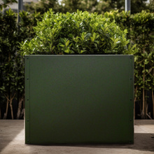 Donica ogrodowa metalowa kwadratowa 100x100x70 RAL6020 zielona