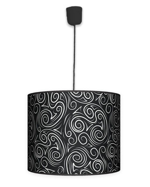 Lampa wisząca duża - Glamour (czarna)