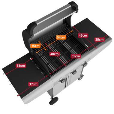 Grill gazowy 9,6W V1 SILVER