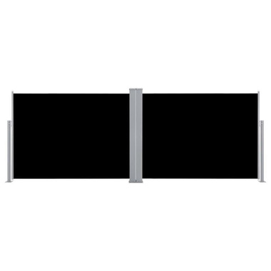   Zwijana markiza boczna, czarna, 100 x 1000 cm