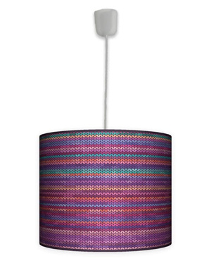 Lampa wisząca duża - Rattan fiolet