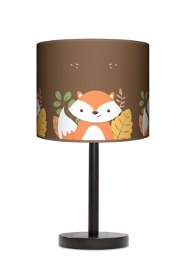 Lampa stołowa - nocna drewniana duża - Lis