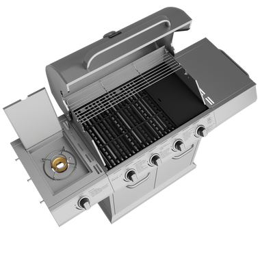 Grill Gazowy V4 17,2 KW SILVER