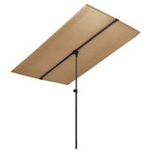 Parasol ogrodowy na słupku aluminiowym, 180x130 cm, taupe