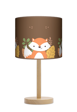 Lampa stołowa - nocna drewniana duża - Lis