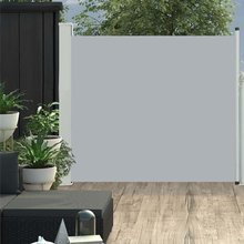 Wysuwana markiza boczna na taras, 100 x 300 cm, szara