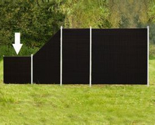 Płot panelowy jednostronny 90x90 Brąz orzechowy