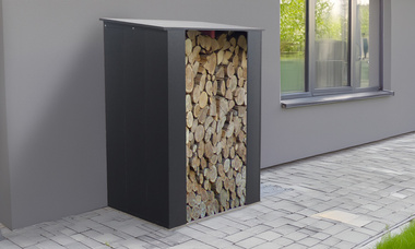 Wiata na drewno ,drewutnia czarna 167x150x75 do montażu