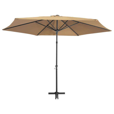   Parasol ogrodowy na stalowym słupku, 300 cm, kolor taupe