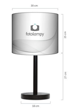 Lampa stołowa - nocna drewniana duża - Aloha