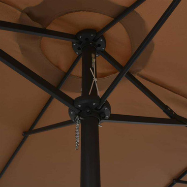   Parasol ogrodowy na słupku aluminiowym, 460 x 270 cm, taupe