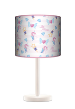 Lampa stołowa - nocna drewniana duża - Świat Księżniczki (różowa)