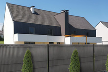 Listwy ogrodzeniowe pionowe szerokie 153 x250 RD03 ciemny szary