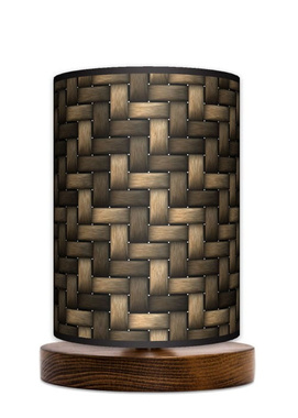 Lampa stołowa - nocna drewniana mała - Kosz