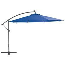 Parasol wiszący z aluminiowym słupkiem, 350 cm, niebieski