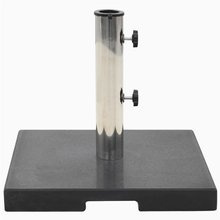 Kwadratowa podstawa pod parasol, granitowa, 20 kg, czarna