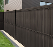 Listwy ogrodzeniowe pionowe szerokie 123 x 250 RD02 ciemny brąz