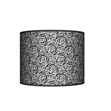 Abażur Walec MINI - Black Roses