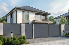 Nowoczesne przęsło ogrodzeniowe pełne 200x120 RAL 7016 antracyt