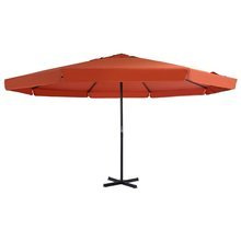Parasol ogrodowy na słupku aluminiowym, 500 cm, terakota