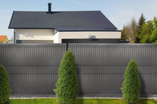Listwy ogrodzeniowe pionowe szerokie 123 x250 RD03 ciemno szary