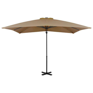   Parasol wiszący z aluminiowym słupkiem, 250x250 cm, taupe