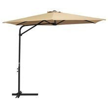 Parasol ogrodowy na stalowym słupku, 300 cm, kolor taupe