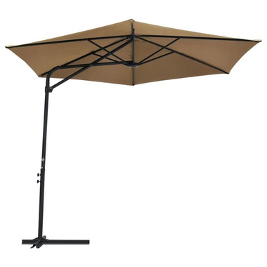   Parasol ogrodowy na stalowym słupku, 300 cm, kolor taupe