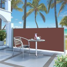 Zwijana markiza boczna, 140 x 300 cm, brązowa